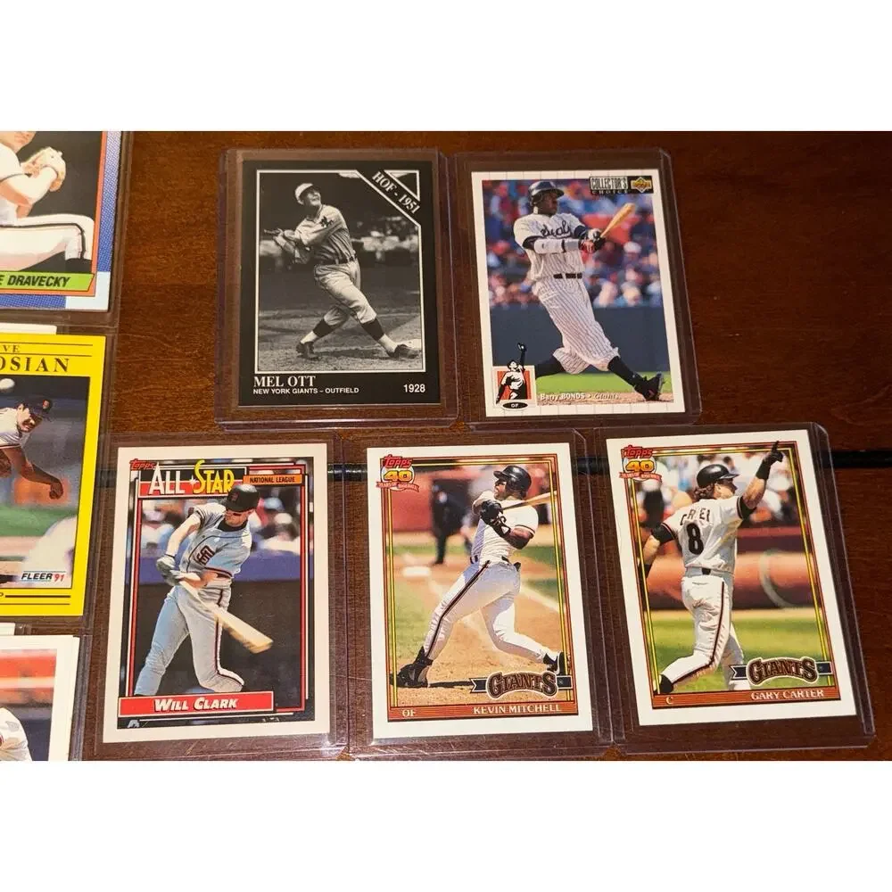 San Francisco Giants Baseball Cards Barry Bonds Gary Carter Will Clark tapp